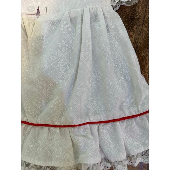 Vintage Baby Girl White Smocked Ruffles & Lace Dress Size 3-6 Month - Picture 3 of 5